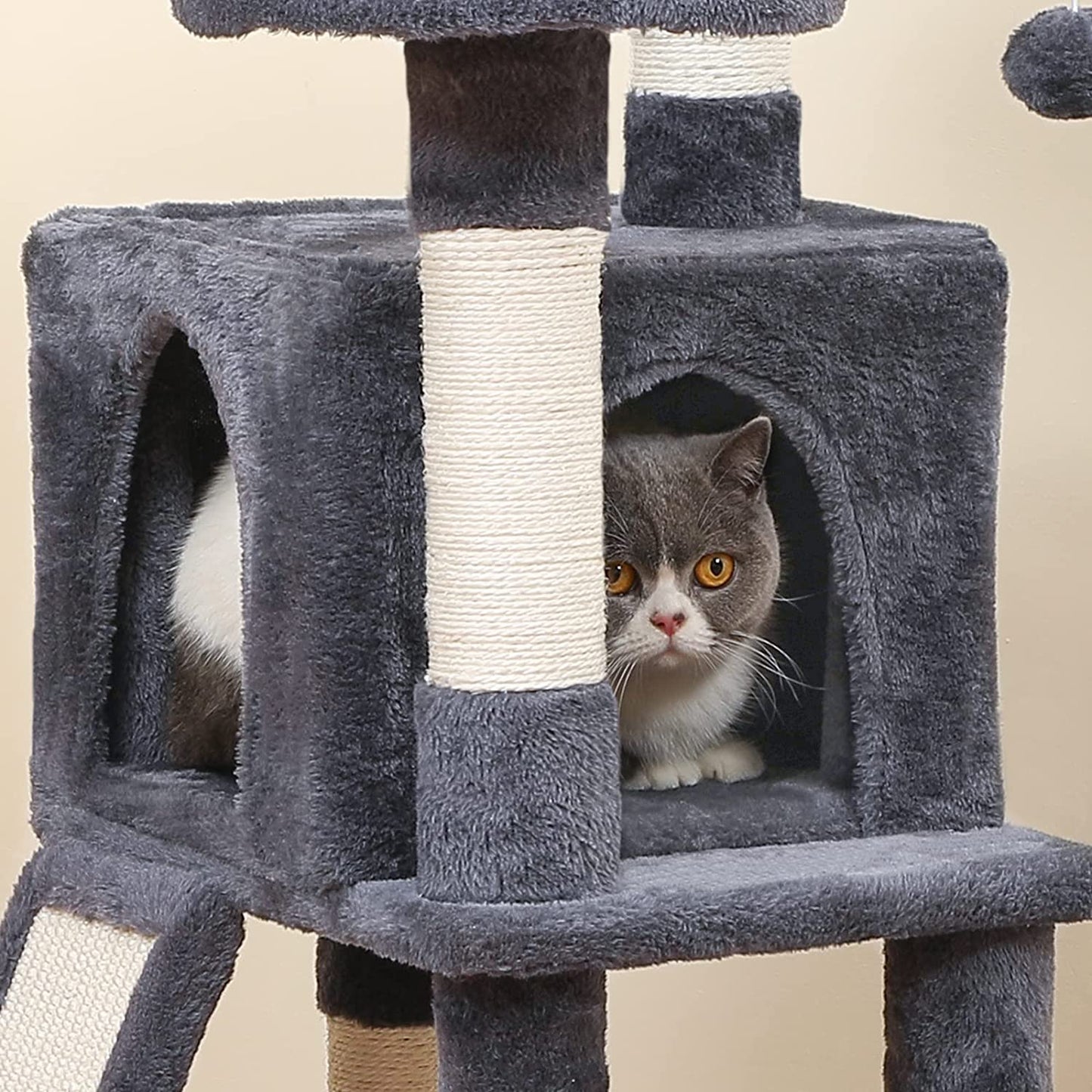 Cat Tree, Small Cat Tower with Soft Plush Perch