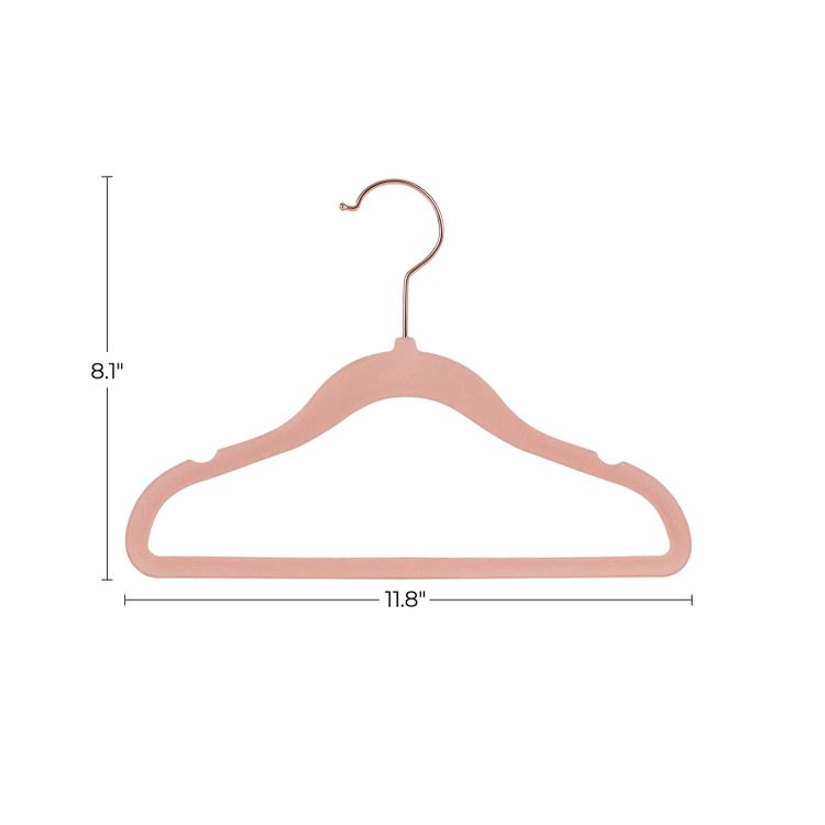 Baby Hangers Pack of 50, Children’s Hangers for Closet with Rose Gold Hooks