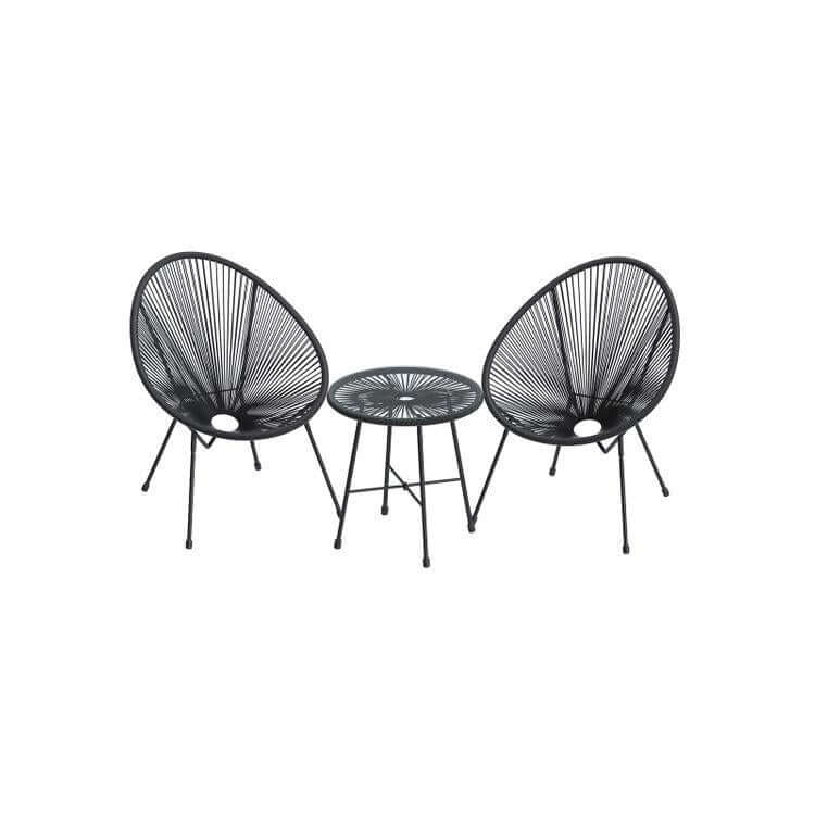 3-Piece Outdoor Acapulco Chair Table Set - HWLEXTRA