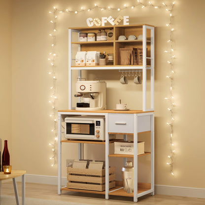 Bakers Rack with Charging Station