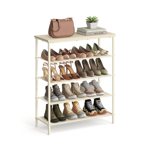 5 Tier Shoe Storage Rack for 12-16 Pairs of Shoes