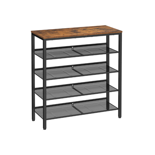 5-Tier Shoe Rack with Storage Shelves and Spacious Top - HWLEXTRA 