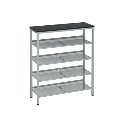 5-Tier Shoe Rack with Storage Shelves and Spacious Top - HWLEXTRA 