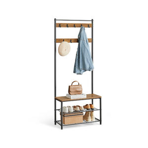 Coat Rack with Shoe Storage Bench