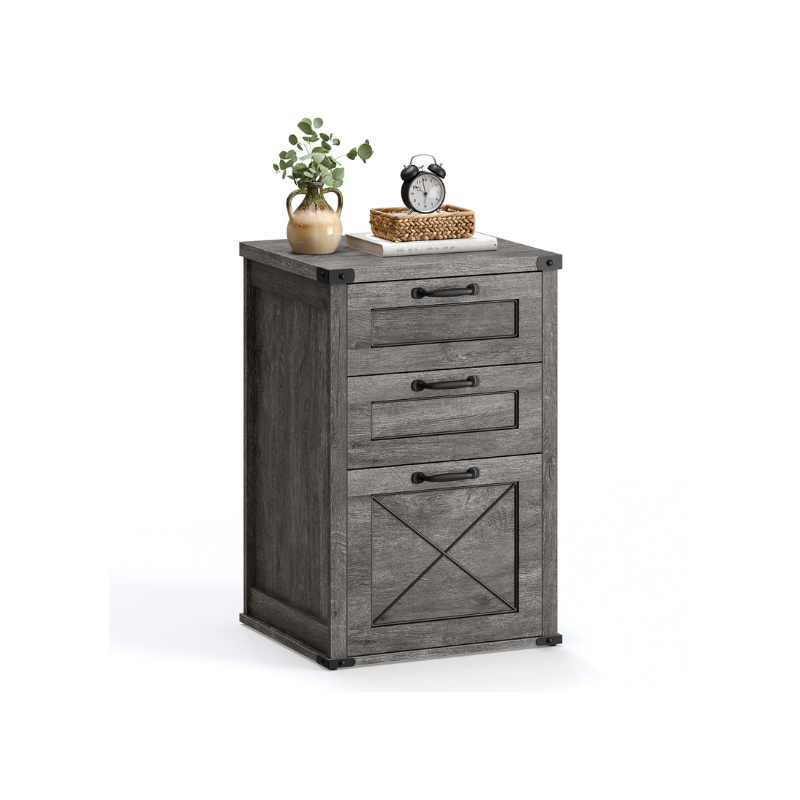 File Cabinet with 3 Drawers, Fit A4 - HWLEXTRA 