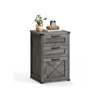 File Cabinet with 3 Drawers, Fit A4 - HWLEXTRA 