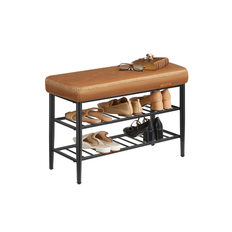 EKHO Collection - Shoe Bench with Metal Shelves - HWLEXTRA 
