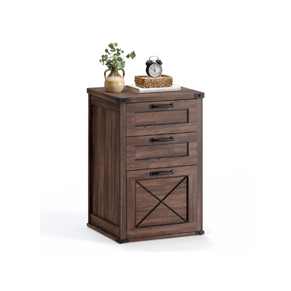 File Cabinet with 3 Drawers, Fit A4 - HWLEXTRA 