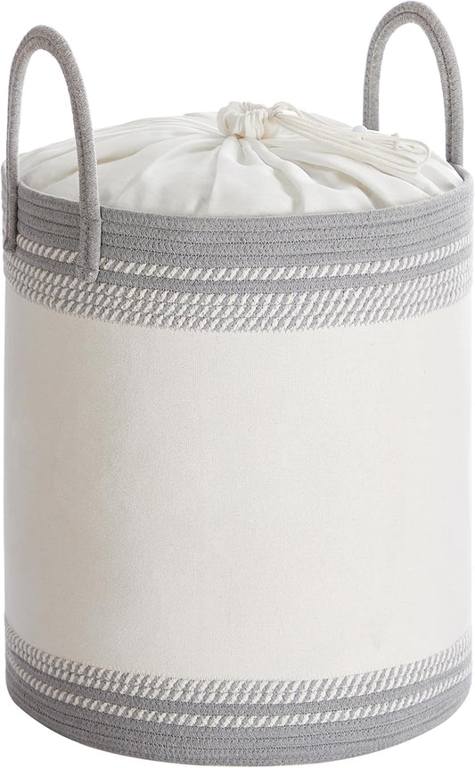 Laundry Hamper, 18.9 Gal., 16.1 x 16.1 x 18.1 Inches, Dove Gray