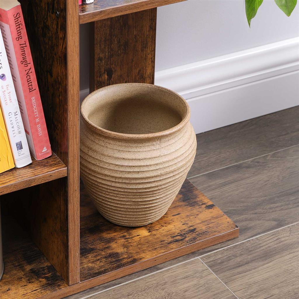 Bookshelf, Tree-Shaped Bookcase with 13 Storage Shelves, Rounded Corners