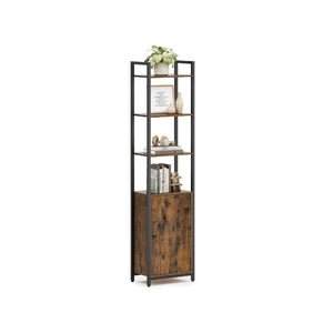 6-Tier Tall Bookcase with Door