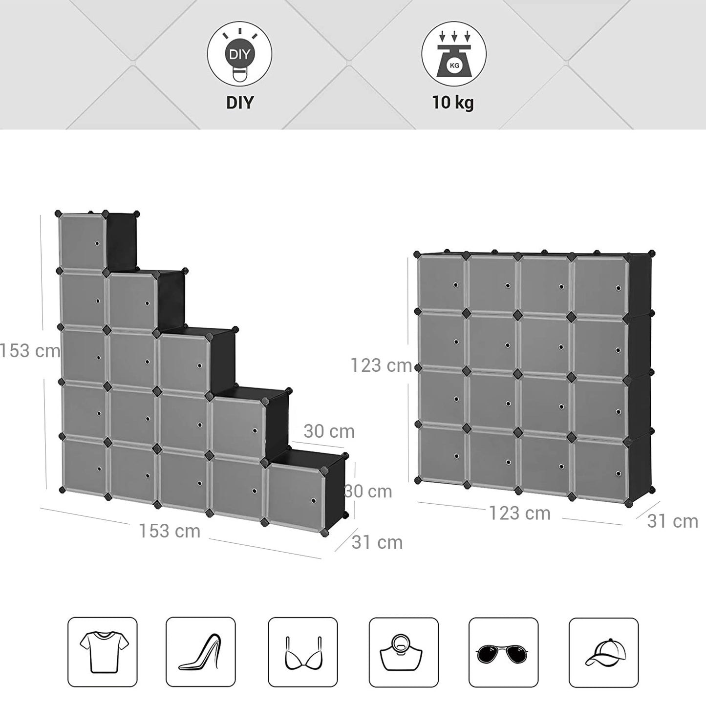 15-Cube Plastic Organizer - image 7