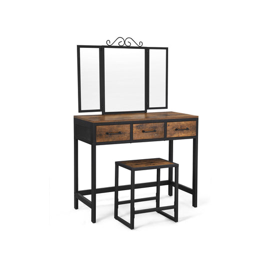 Vanity Table and Stool Set - image 1
