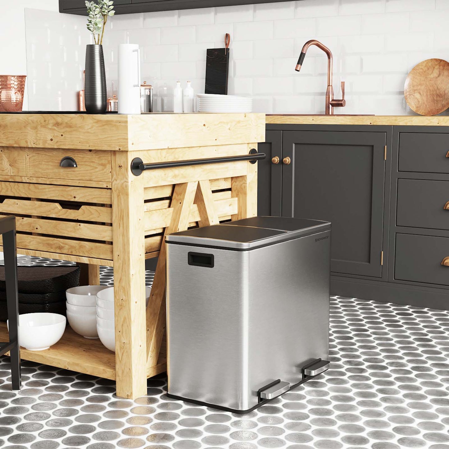 2 Compartments Dustbin - image 3