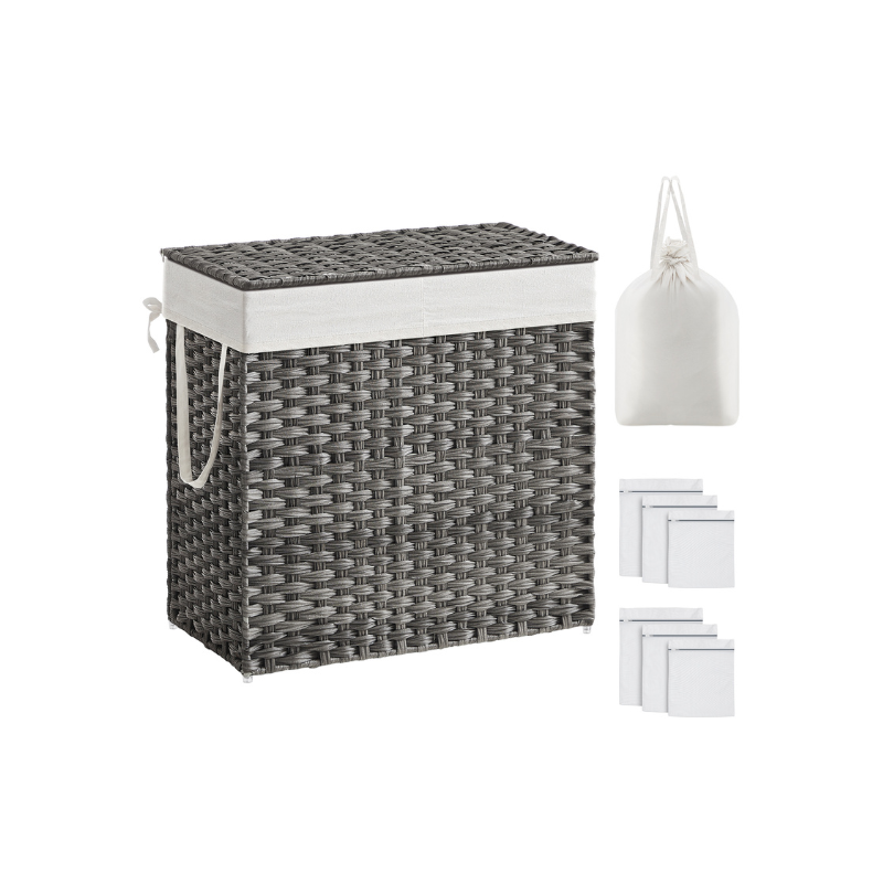 130L Clothes Hamper with 2 Removable Liner Bags