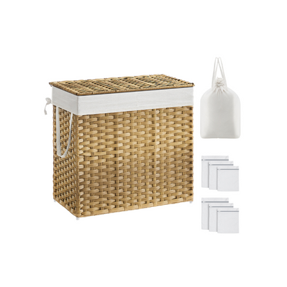 130L Clothes Hamper with 2 Removable Liner Bags