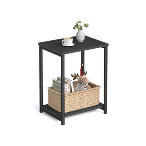 Industrial 2-Tier Small Side Table