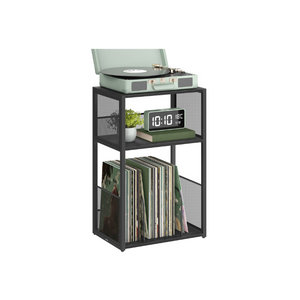 3-Tier Side Table, Vinyl Record Storage up to 100 Albums