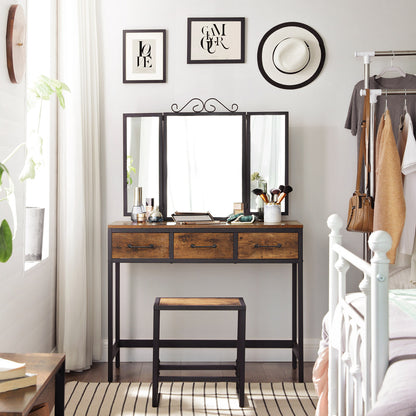 Vanity Table and Stool Set - image 3