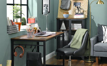 Computer Desk, Office Desk with 8 Hooks, for Study, Home Office, Easy Assembly, Industrial Design - image 2