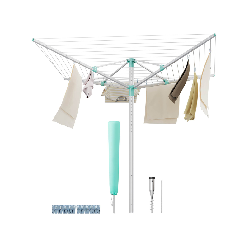 Umbrella Drying Rack, 197 ft Long Clothesline
