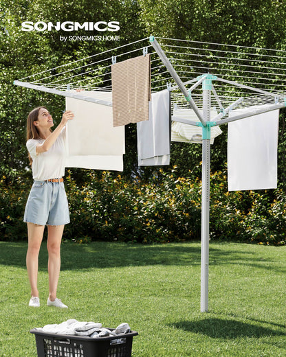 Umbrella Drying Rack, 197 ft Long Clothesline