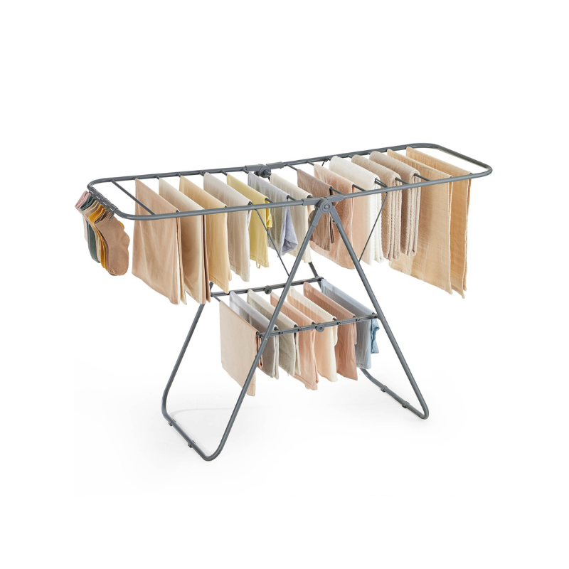 Clothes Drying Rack with Sock Clips - HWLEXTRA 