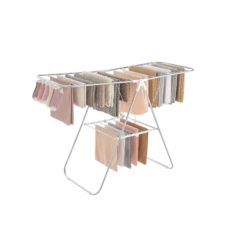 Clothes Drying Rack with Sock Clips - HWLEXTRA 