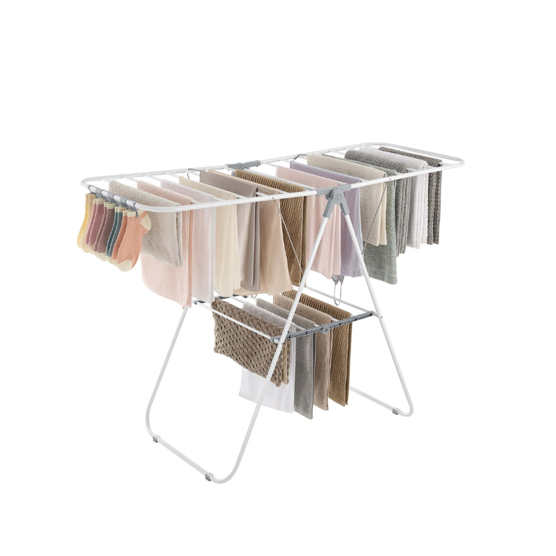 Clothes Drying Rack with Sock Clips - HWLEXTRA 