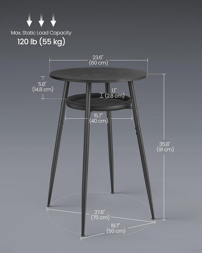 Round Storage Bar Table - HWLEXTRA 