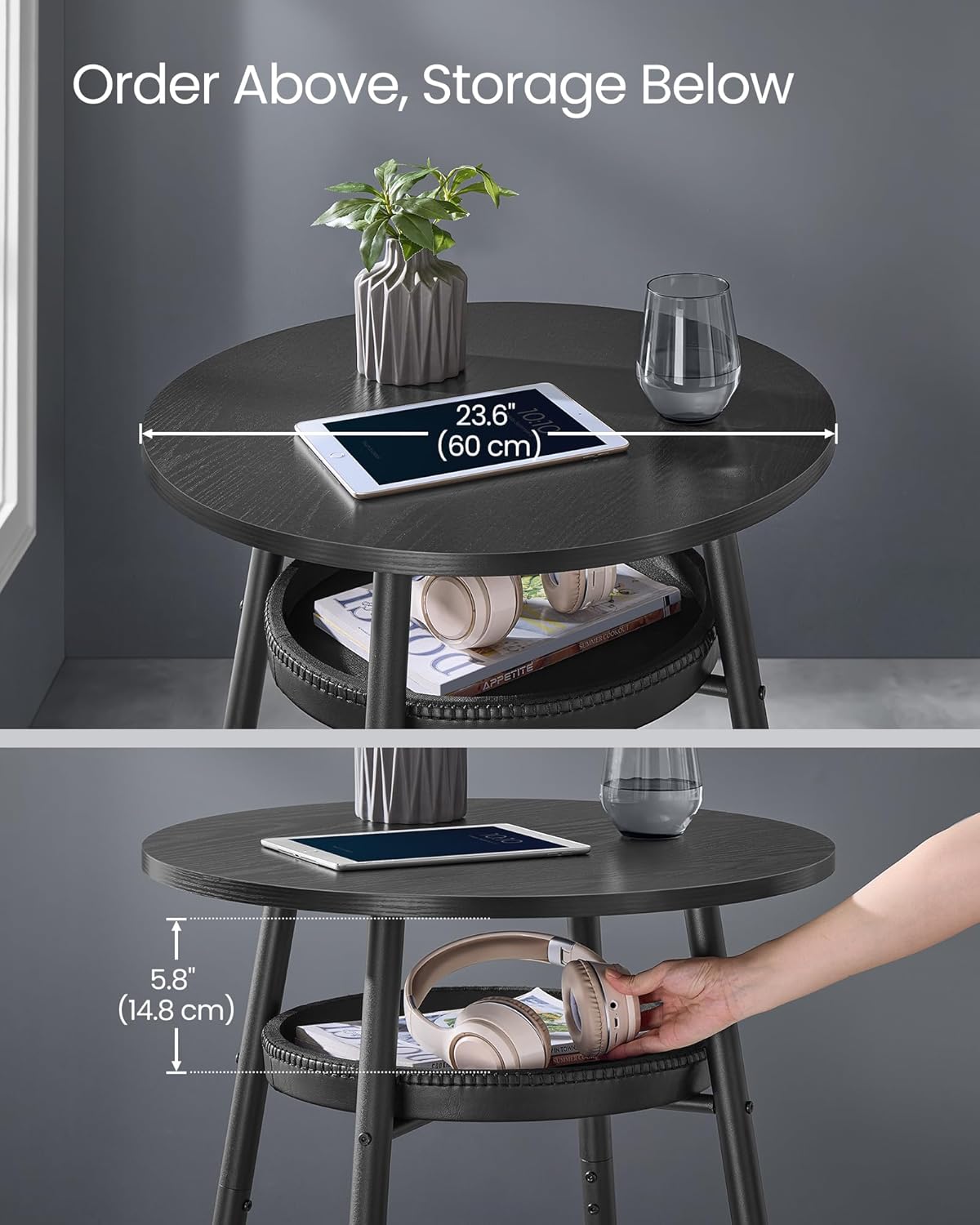 Round Storage Bar Table - HWLEXTRA 