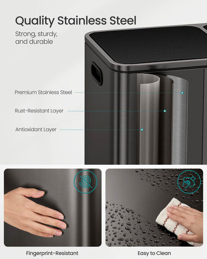 2 x 10.6 Gallon (2 x 40 L) Trash Can for Kitchen