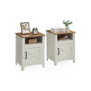 Farmhouse Nightstand with Barn Door
