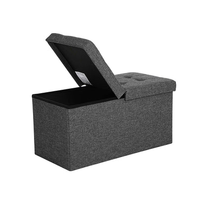 80L Linen Look Ottoman - image 1