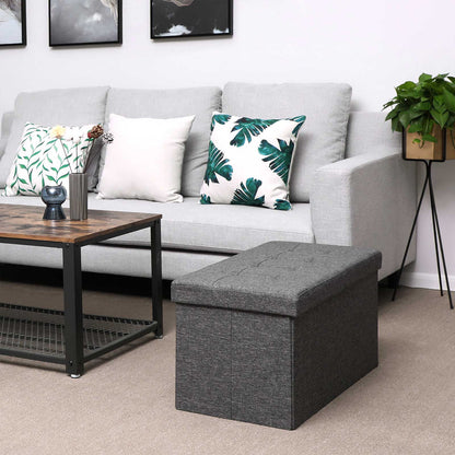 80L Linen Look Ottoman - image 4