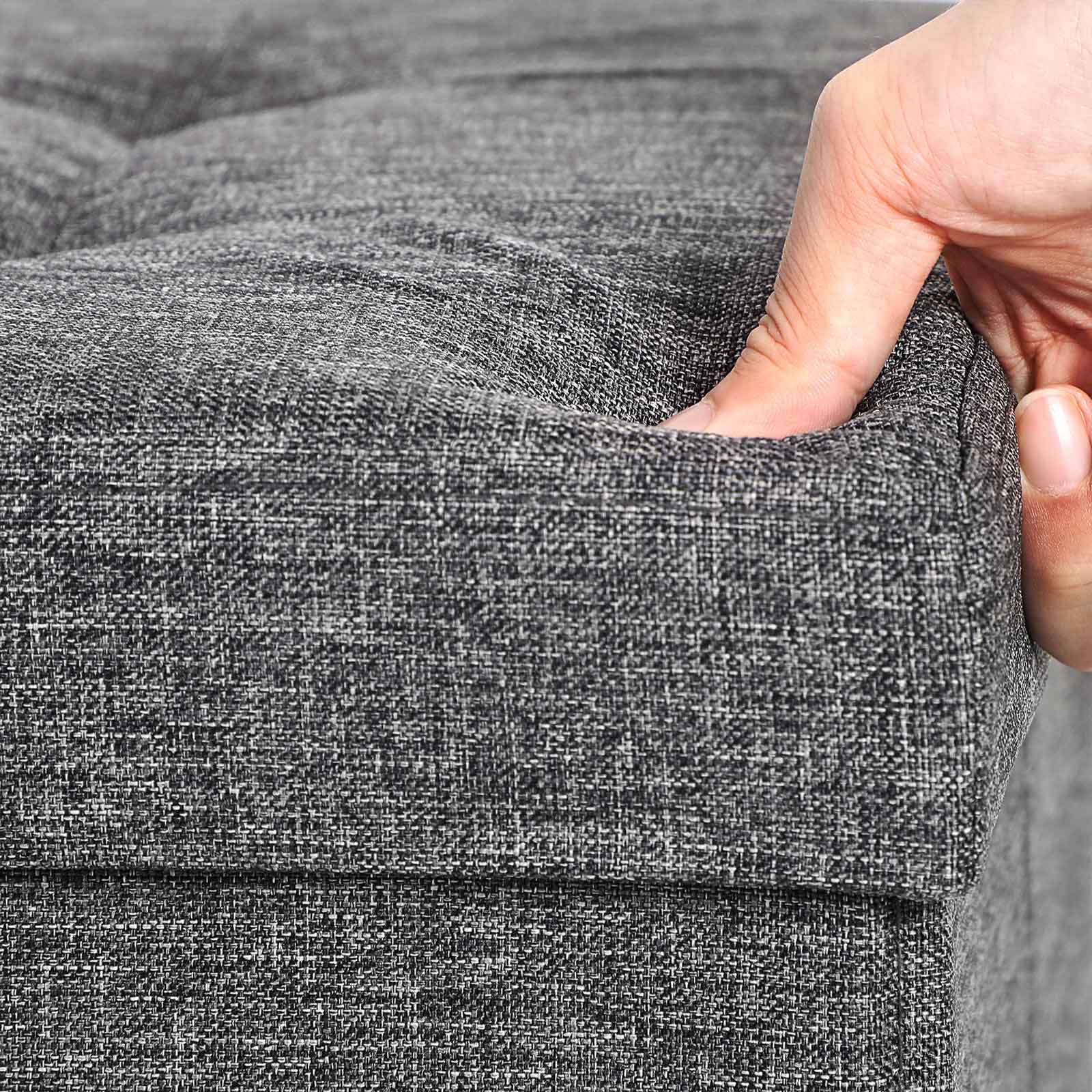 80L Linen Look Ottoman - image 6