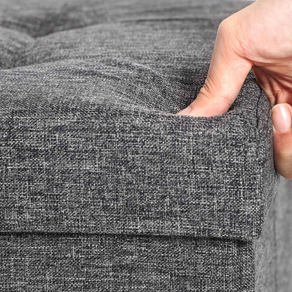 80L Linen Look Ottoman - image 6