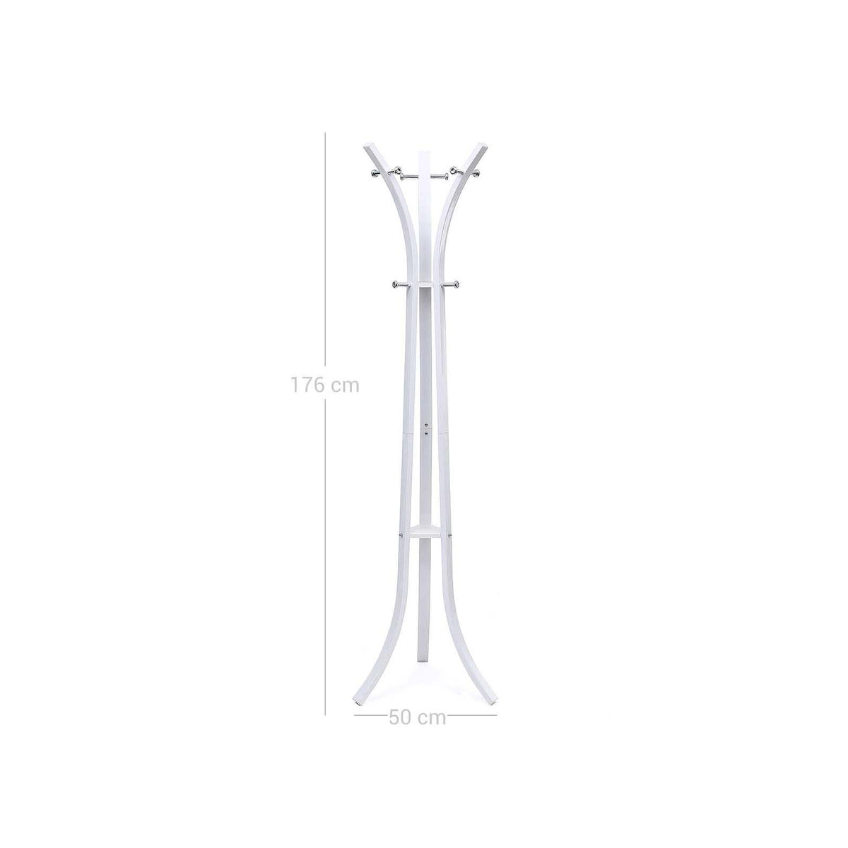 White Freestanding Coat Rack — 176 cm