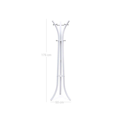 White Freestanding Coat Rack — 176 cm