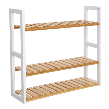 Bamboo Bathroom Shelves, 3-Tier Adjustable Layer Rack, Bathroom Towel Shelf