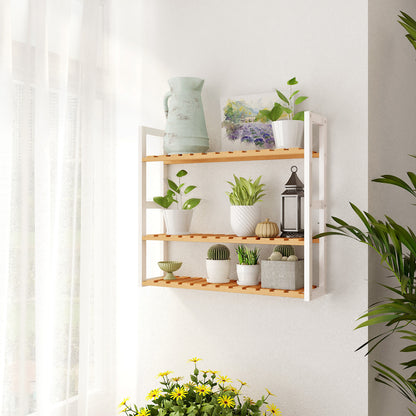 Bamboo Bathroom Shelves, 3-Tier Adjustable Layer Rack, Bathroom Towel Shelf