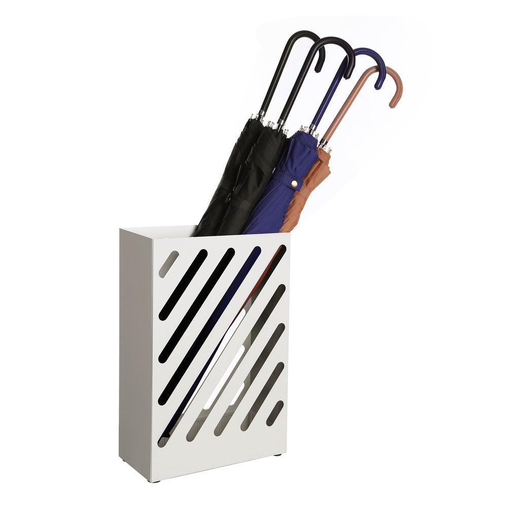 White Rectangular Metal Umbrella Stand - image 1