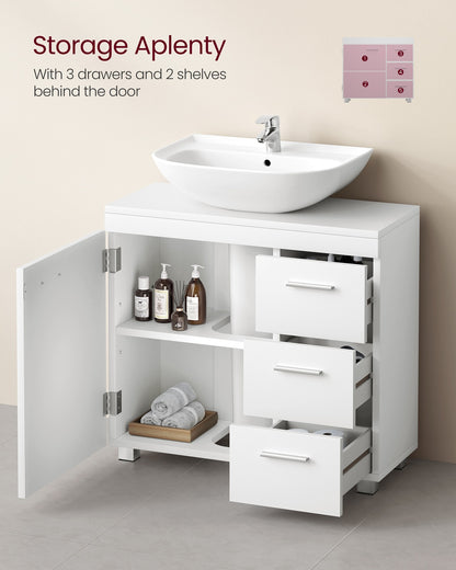 Under-Sink Bathroom Cabinet, 30 x 70 x 64 cm, Cloud White - image 6
