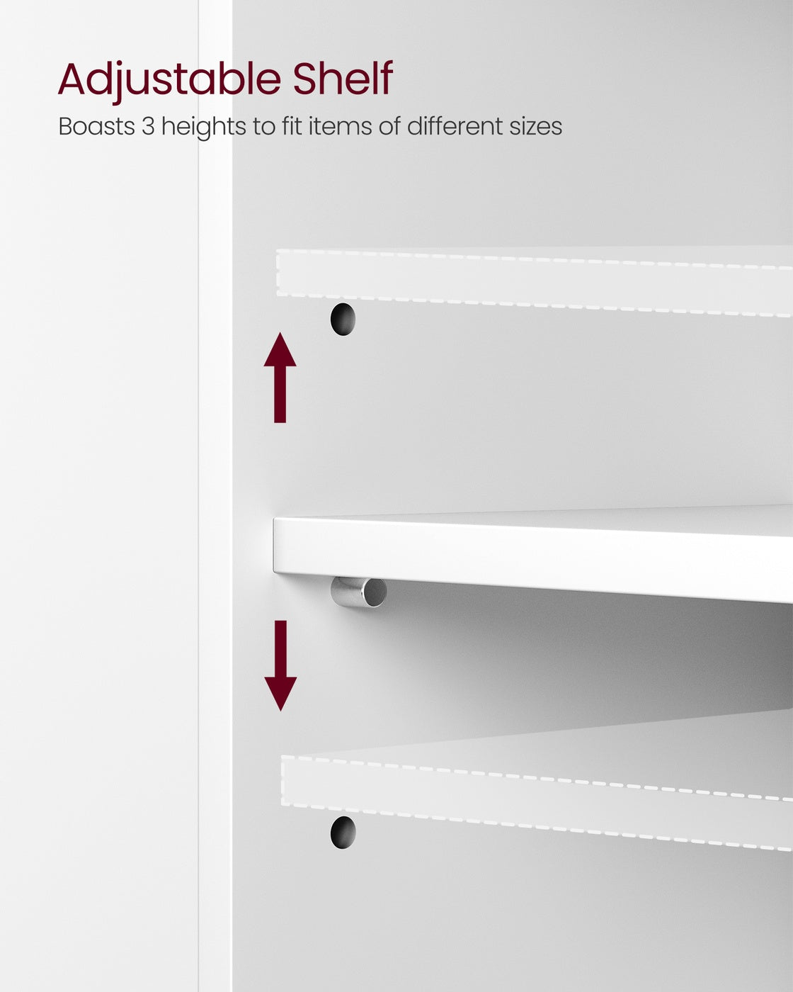Under-Sink Bathroom Cabinet, 30 x 70 x 64 cm, Cloud White - image 7