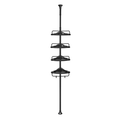 Black Adjustable Corner Bathroom Shelf - image 1