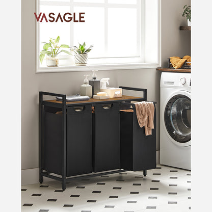 Laundry Basket with 3 Pull-Out and Removable Bags - image 8