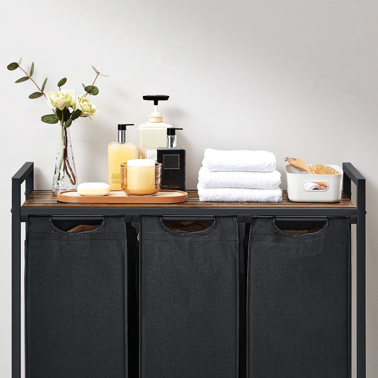 Laundry Basket with 3 Pull-Out and Removable Bags - image 13