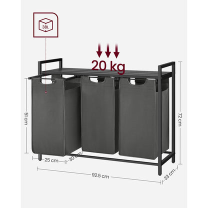 Laundry Basket with 3 Pull-Out and Removable Bags - image 21