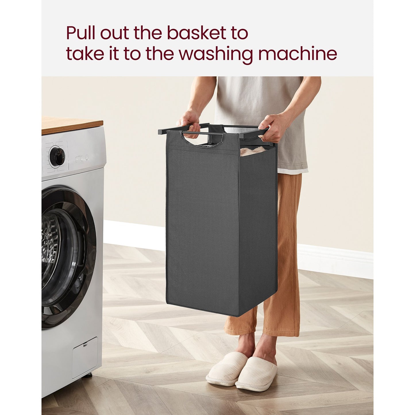 Laundry Basket with 3 Pull-Out and Removable Bags - image 22