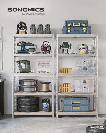 Set of 2 Silver Garage Shelving - image 3